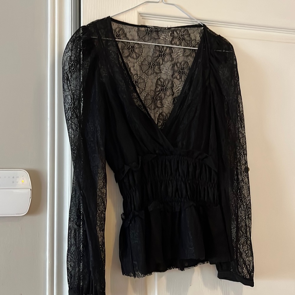 Sexy black zara top.